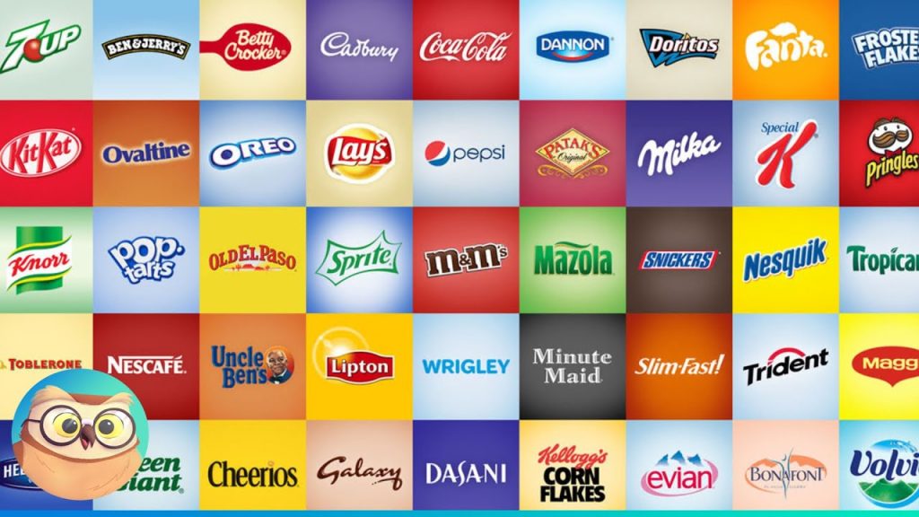 A series of store brands logos such as Dasani, Minute Maid, Uncle Bens, M&Ms and many others