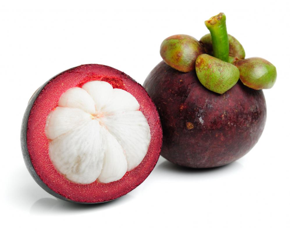 Mangosteen showing the insides