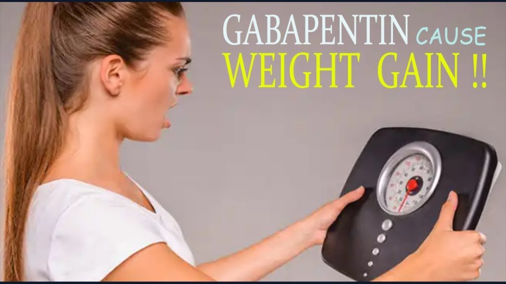 A woman staring at a scale in disbelief: Does Gabapentin cause weight gain?